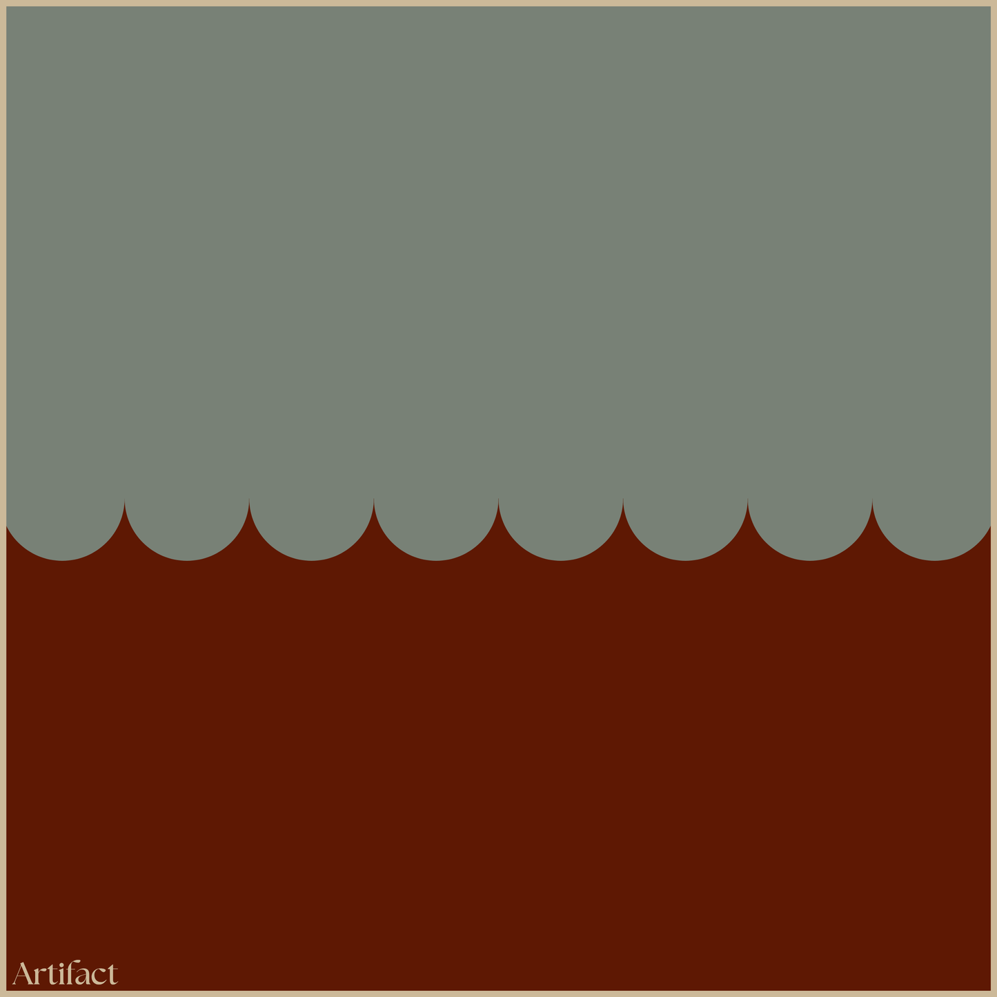 Sage Mahogany Square Silk Scarf