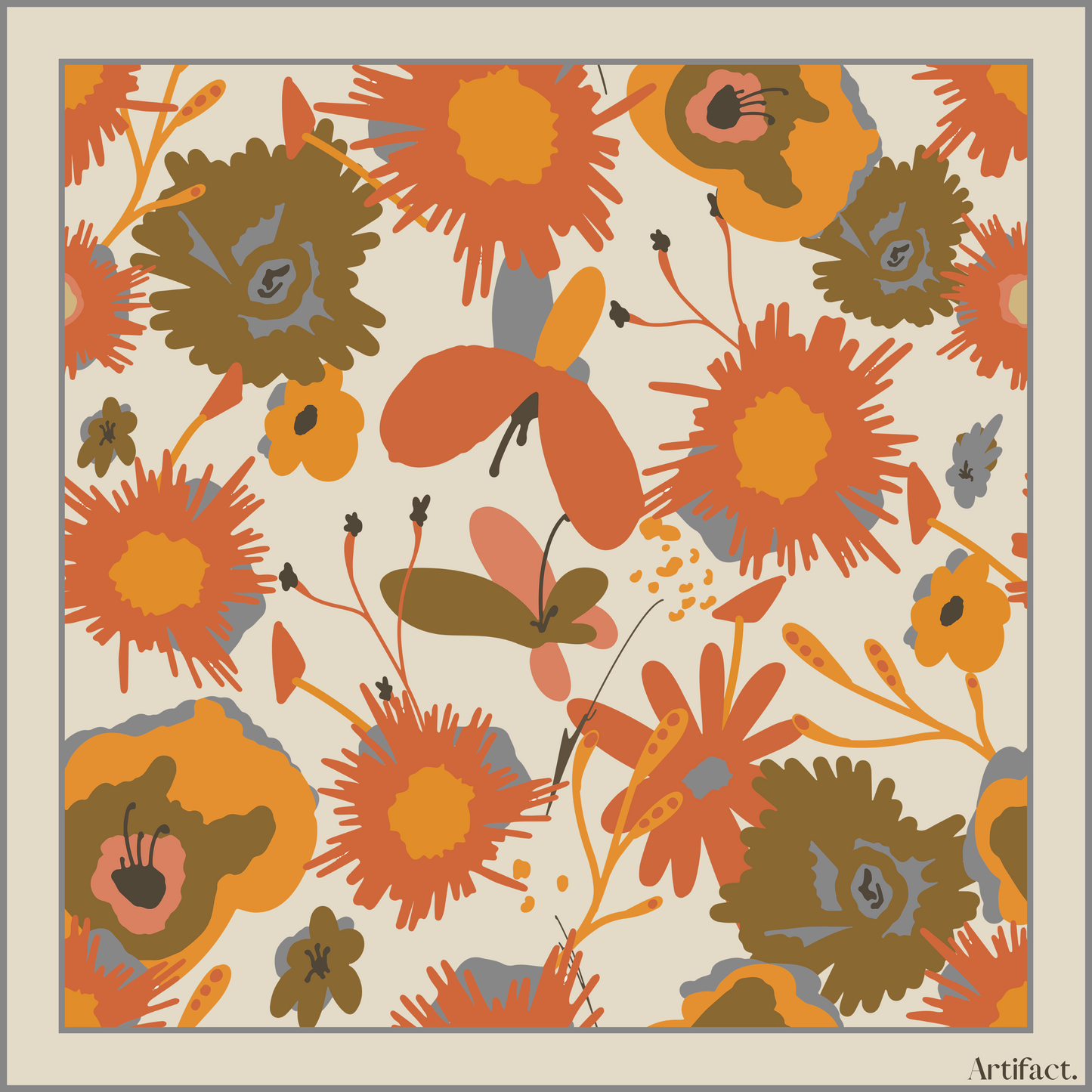 Floravive: Square Silk Scarf