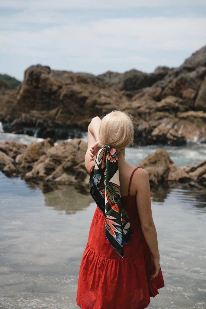 Flori: Square Silk Scarf