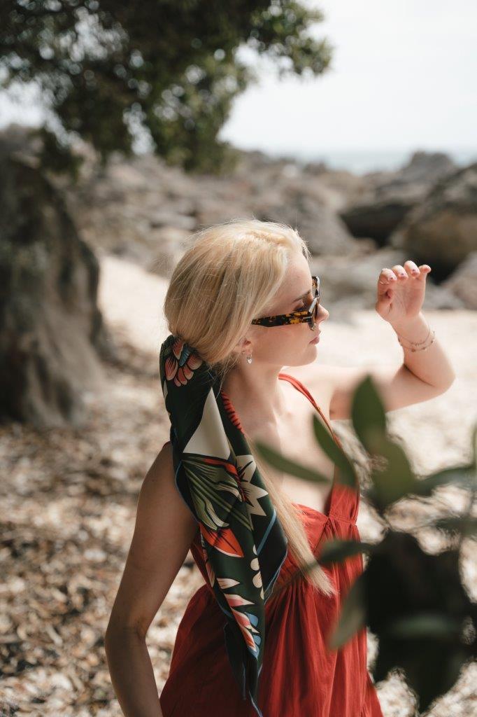 Flori: Square Silk Scarf