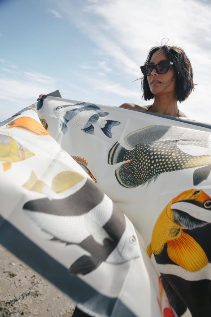 Aqua: Square Silk Scarf