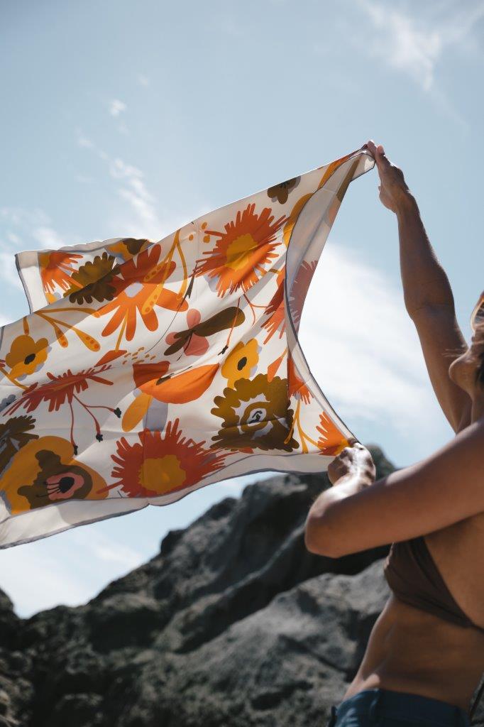 Floravive: Square Silk Scarf