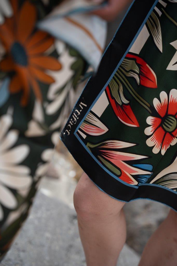 Flori: Square Silk Scarf
