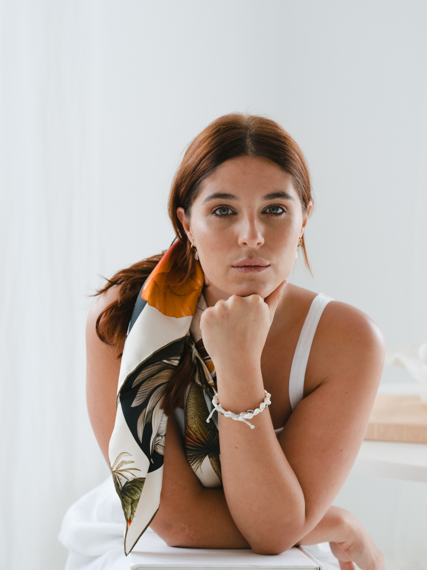 De Fleurs Square Silk Scarf - Luxury Floral Silk Twill Scarf 90x90cm | Artifact.