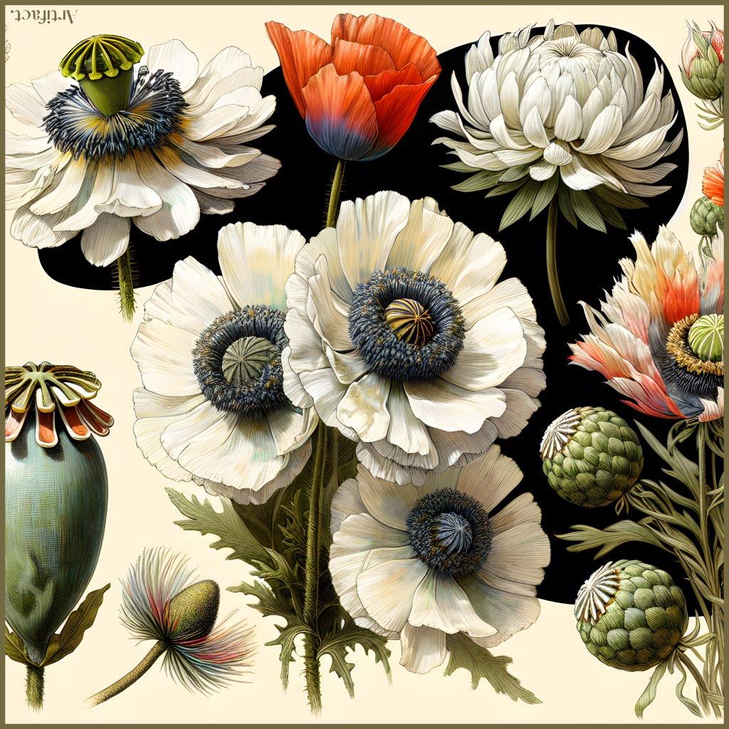 De Fleurs Square Silk Scarf - Luxury Floral Silk Twill Scarf 90x90cm | Artifact.