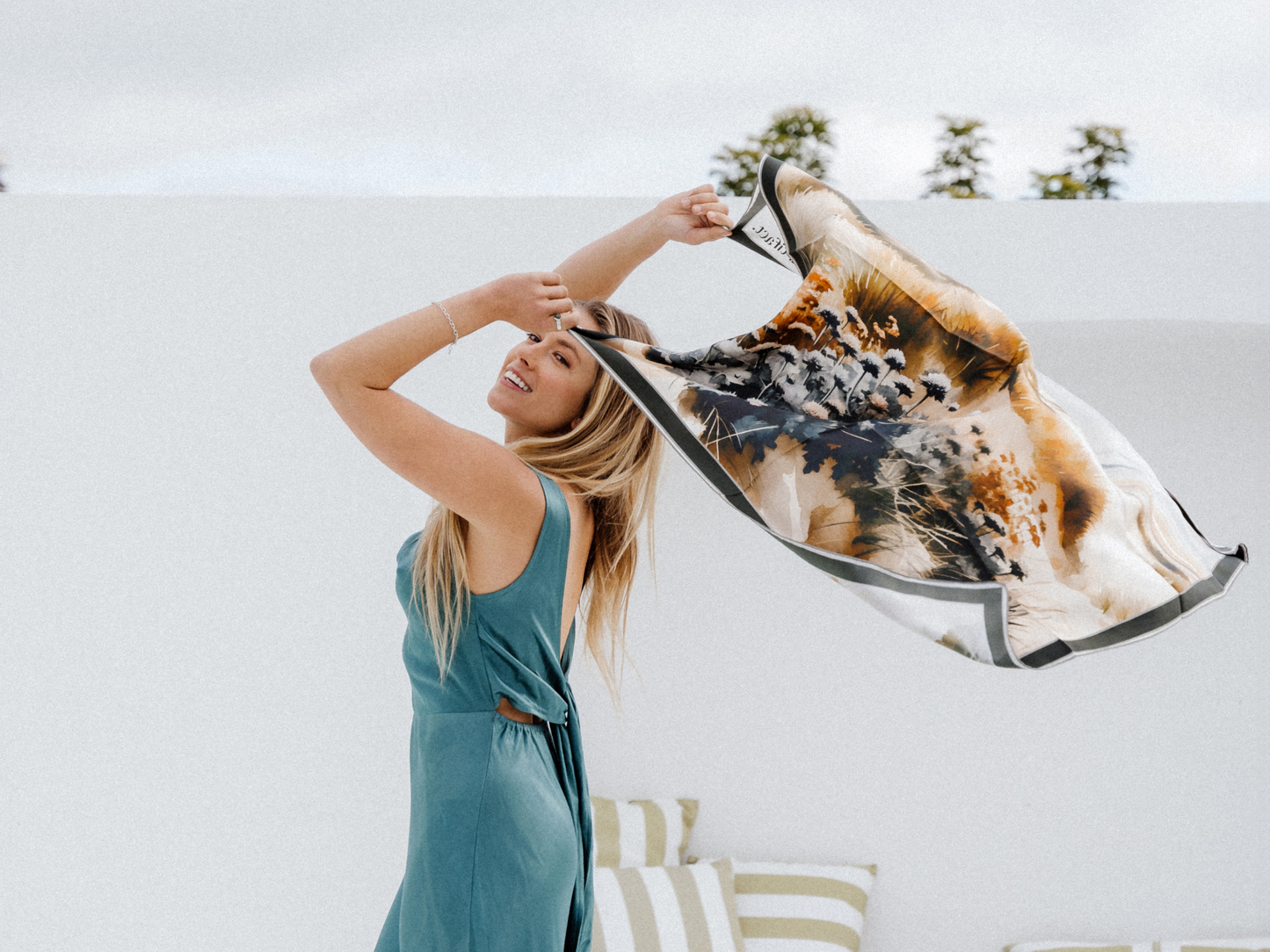Seascape: Square Silk Scarf