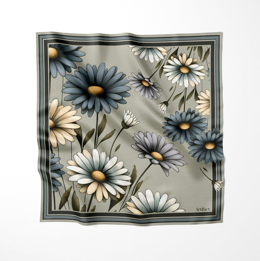 Dusk Bloom:  Square Silk Scarf
