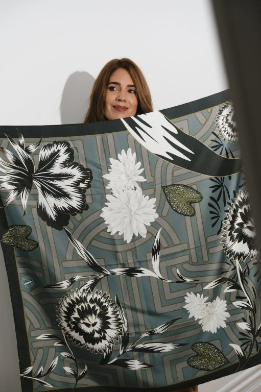 Silva Noire: Square Silk Scarf