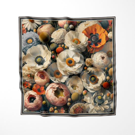 Fleur Royale:  Square Silk Scarf