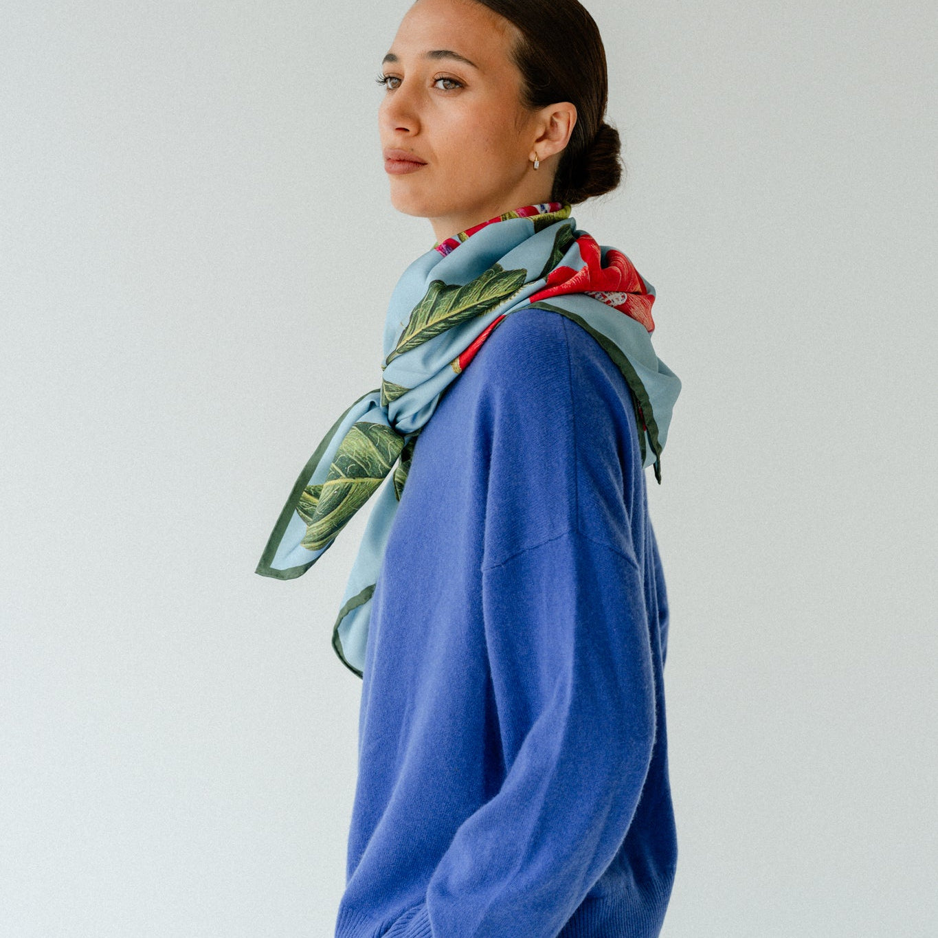 Liora Blossom: Square Silk Scarf