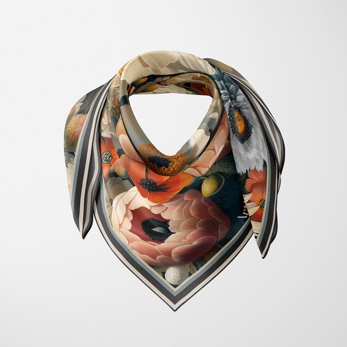 Fleur Royale: Square Silk Scarf