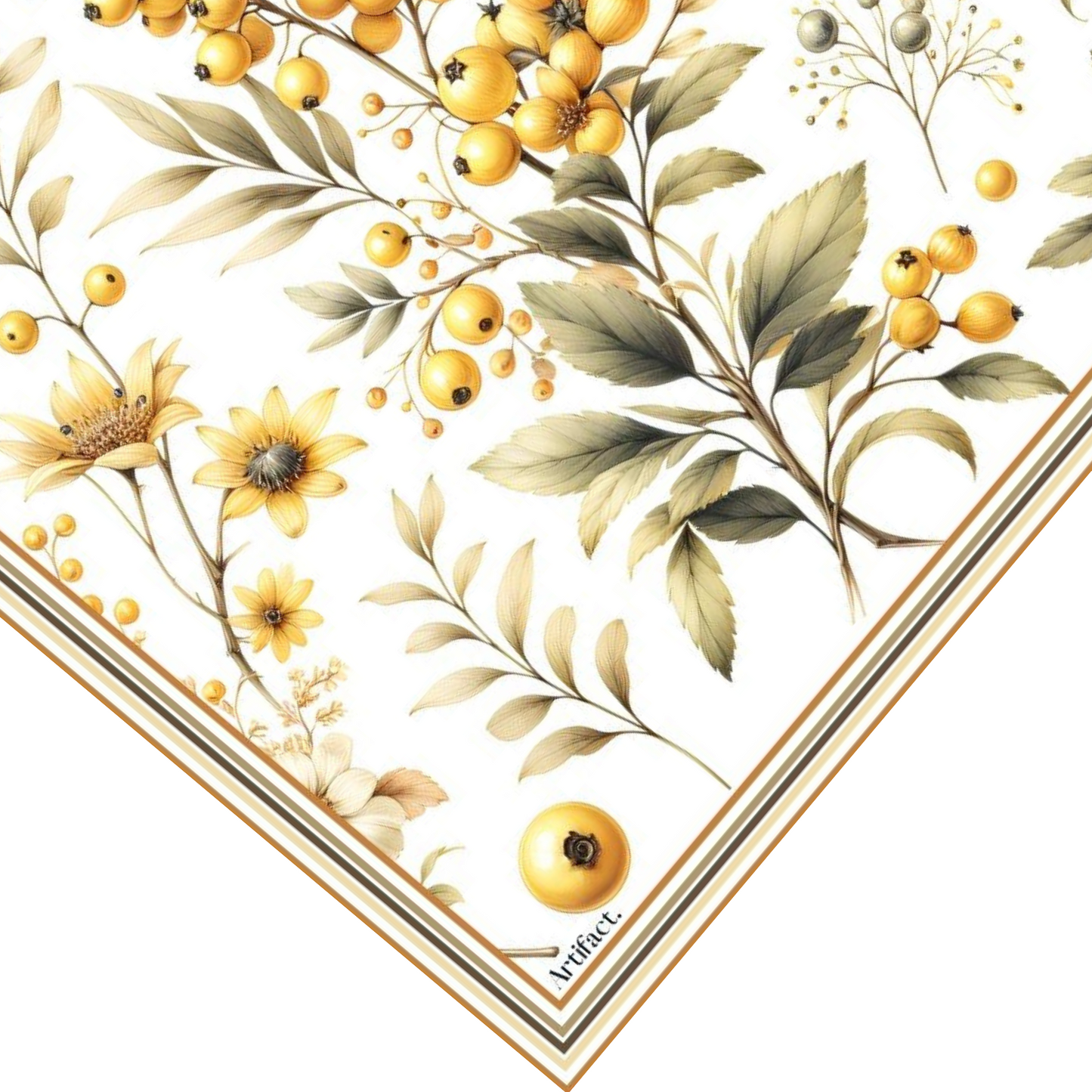Winter Berry: Square Silk Scarf
