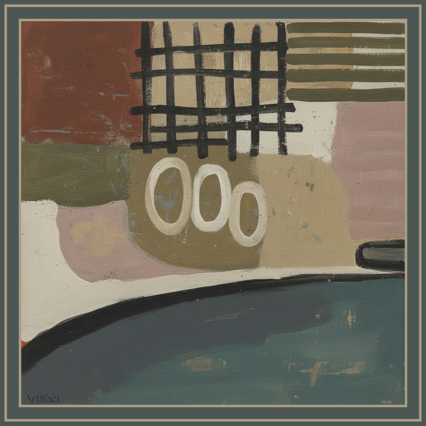 Tableau Strata | Square Silk Scarf