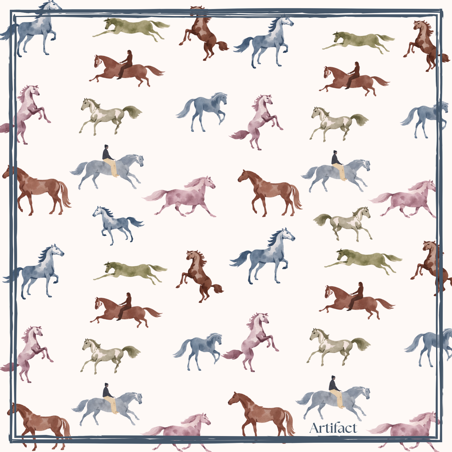 Cheval 26 | Form Square Silk Scarf