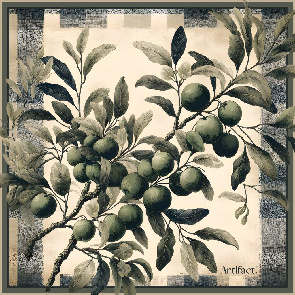 Olive:  Square Silk Scarf