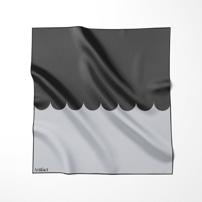 Charcoal Dove Square Silk Scarf