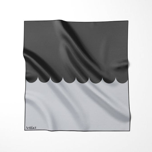 Charcoal Dove Square Silk Scarf