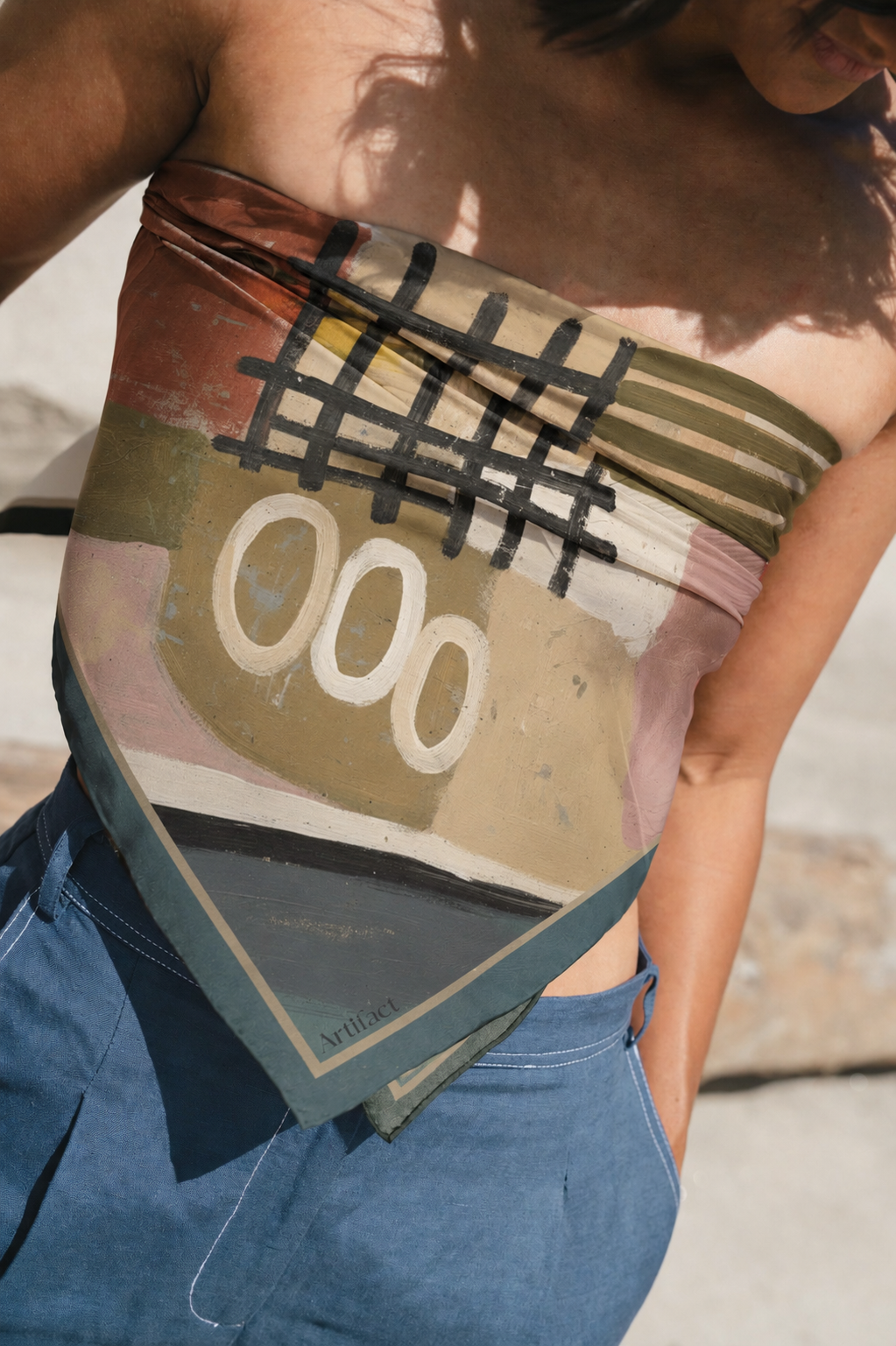 Tableau Strata | Square Silk Scarf