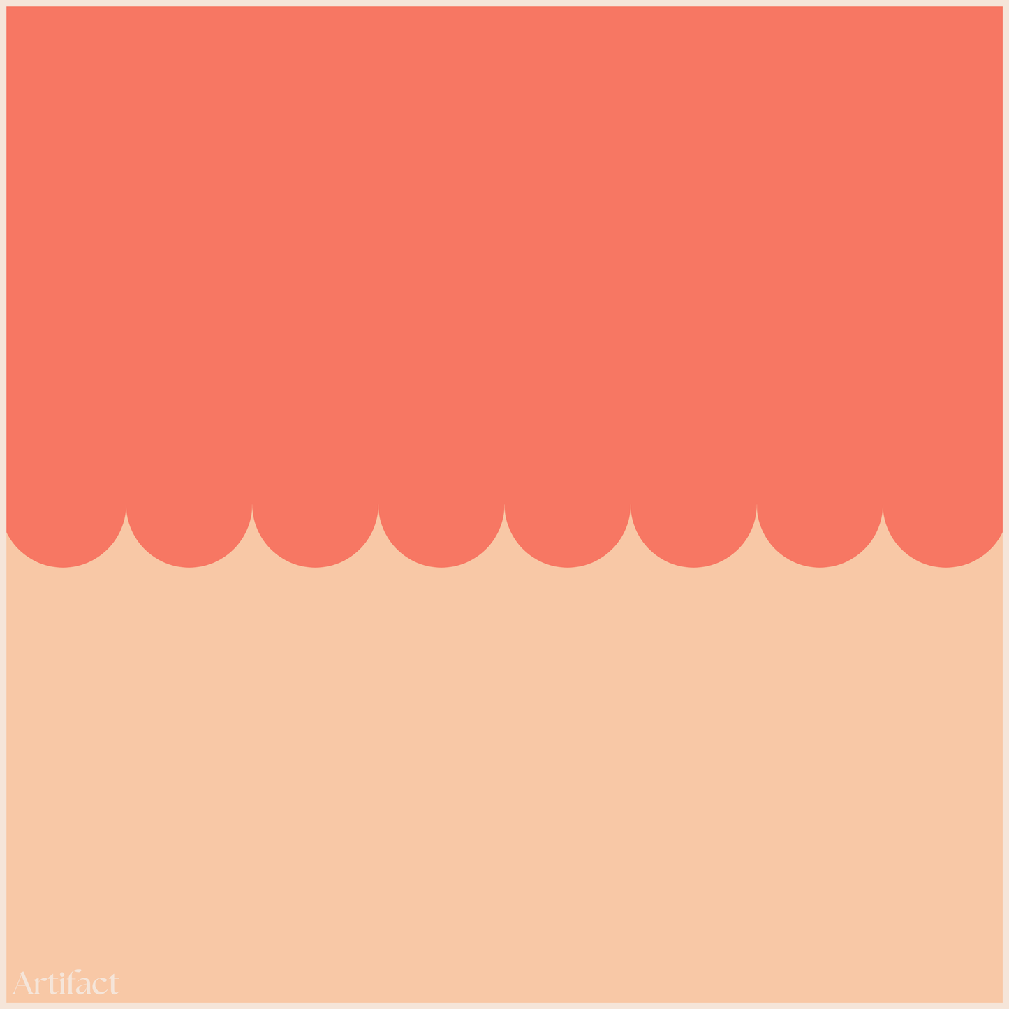 Coral Peach Square Silk Scarf