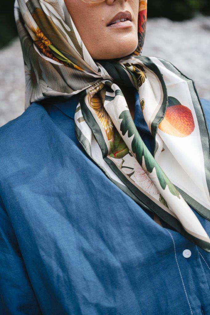 Bloom:  Square Silk Scarf