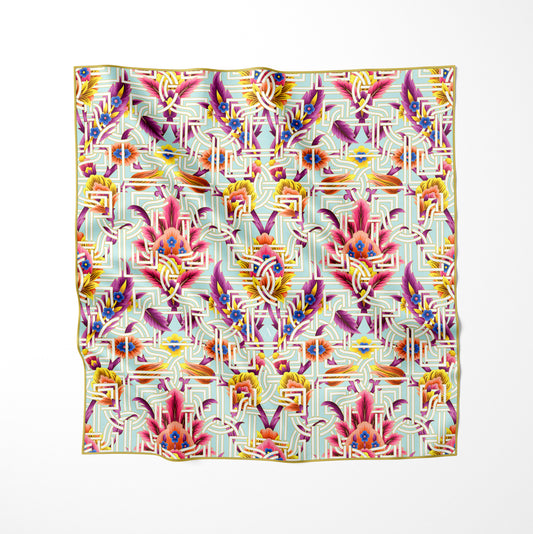 Fiorenza: Square Silk Scarf