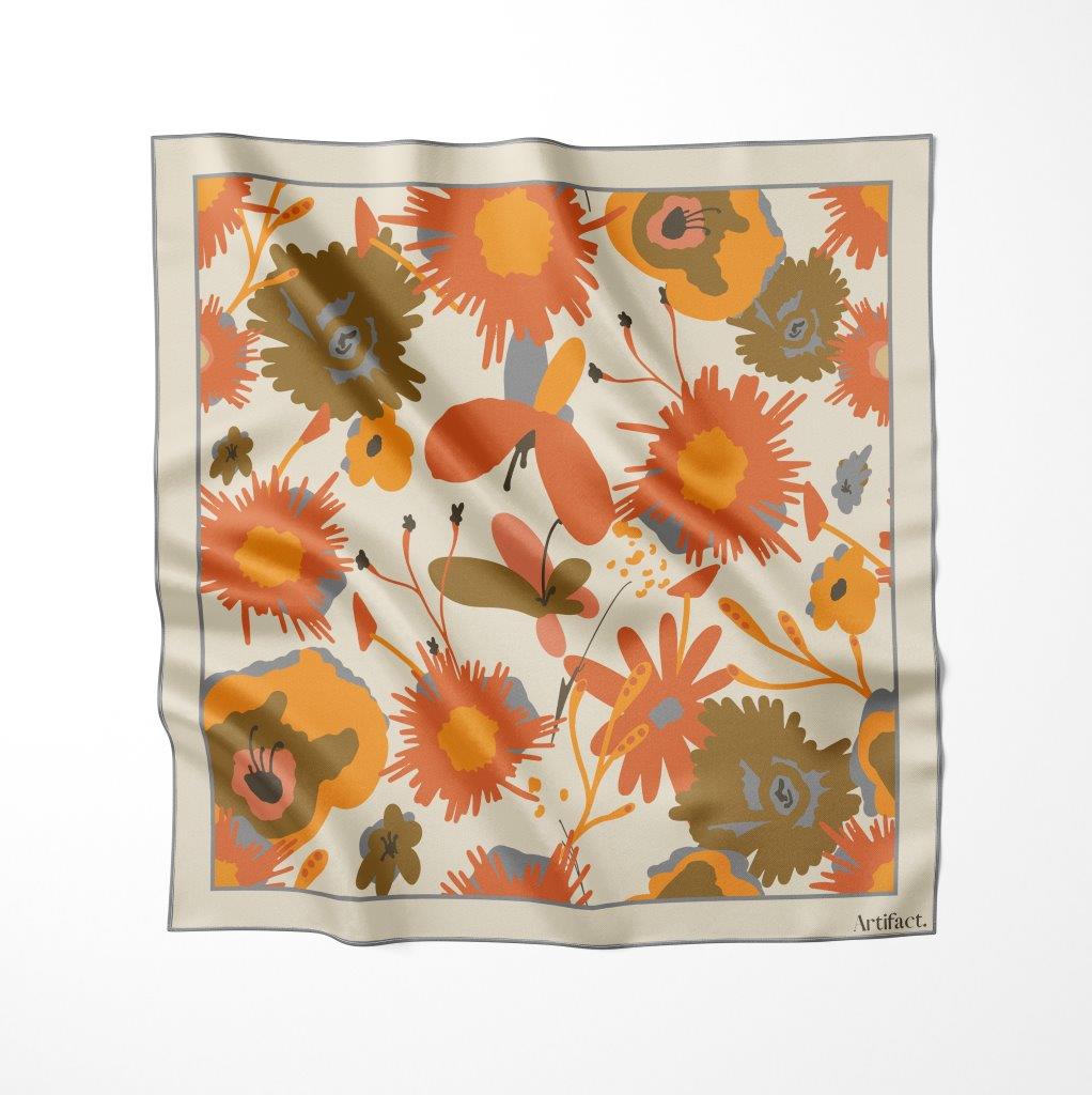 Floravive:  Square Silk Scarf