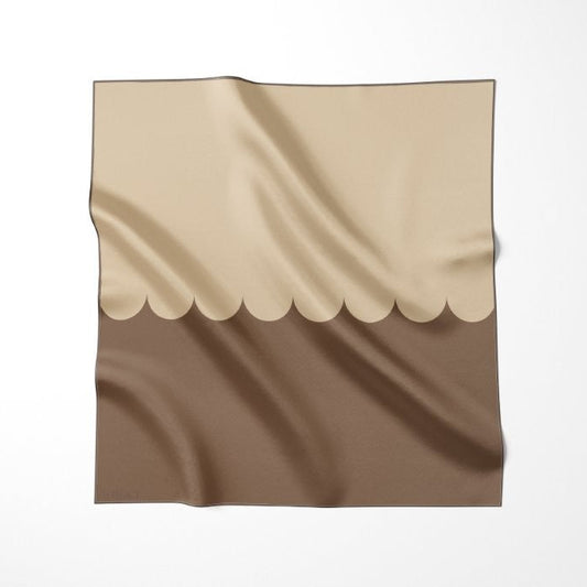 Honey Cocoa Square Silk Scarf