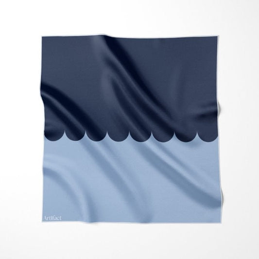 Indigo Sky Square Silk Scarf