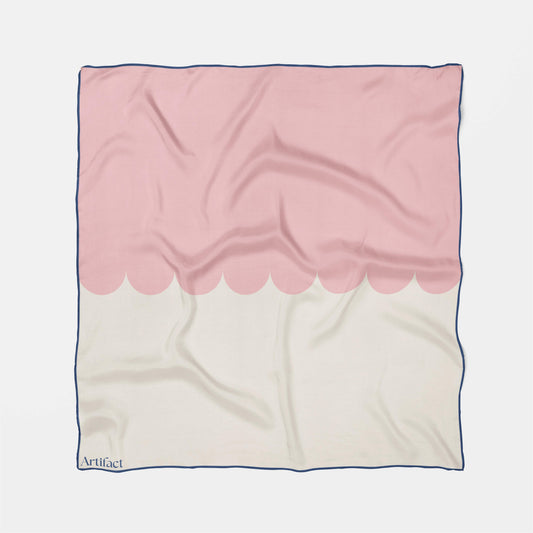 Petal Parchment Square Silk Scarf