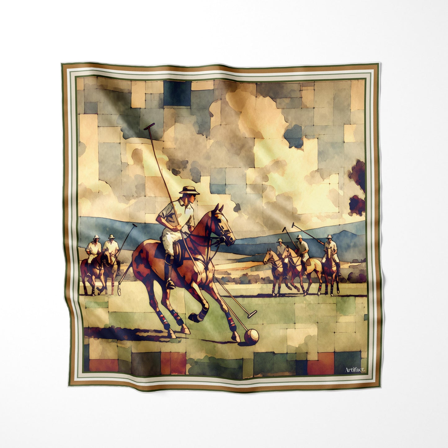 Equestrian:  Square Silk Scarf