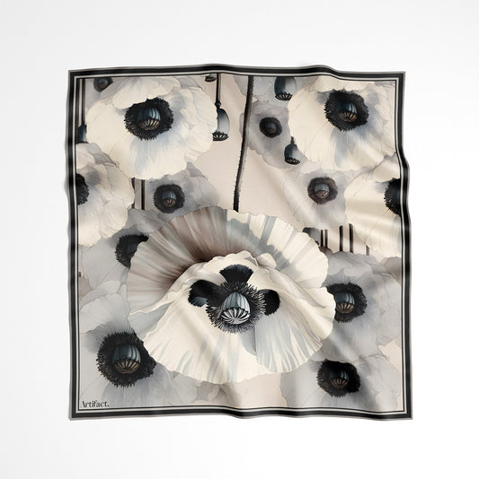 Alba Noir:  Square Silk Scarf