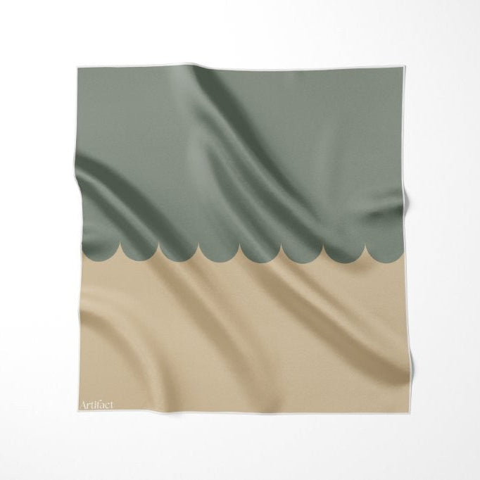 Eucalyptus Oat Square Silk Scarf