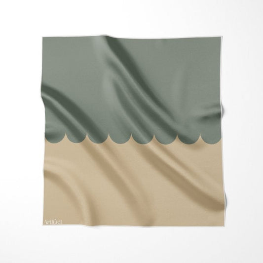 Eucalyptus Oat Square Silk Scarf