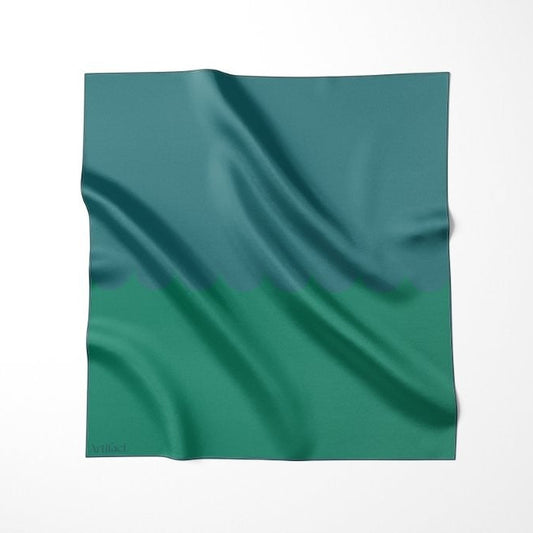 Ocean Emerald Square Silk Scarf