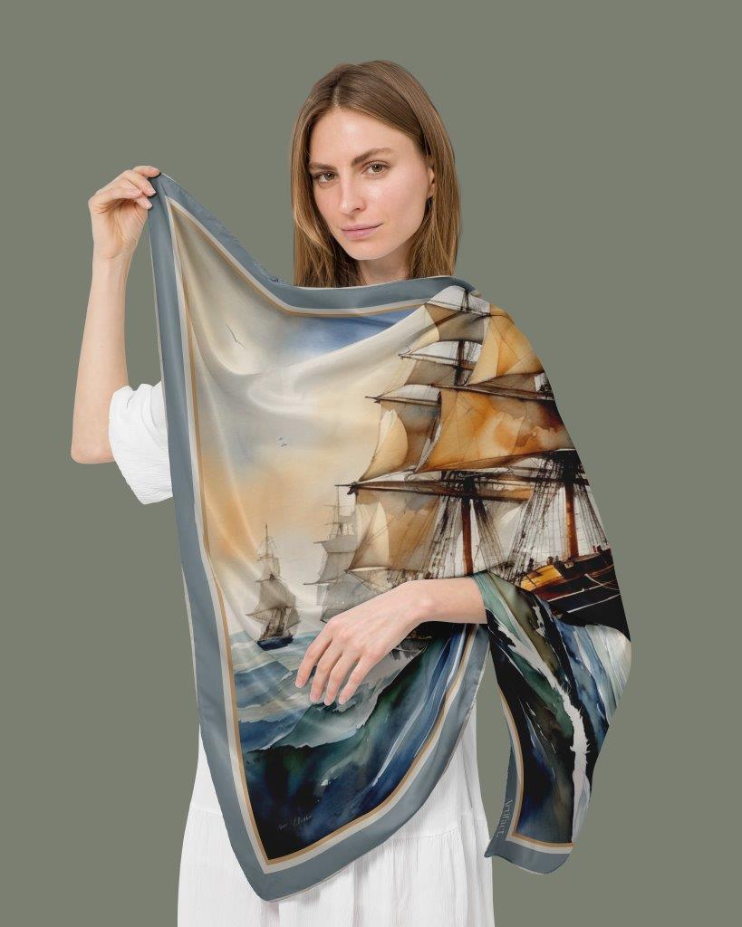 Vessels:  Women's Silk Scarf