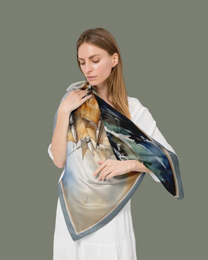 Vessels:  Women's Silk Scarf