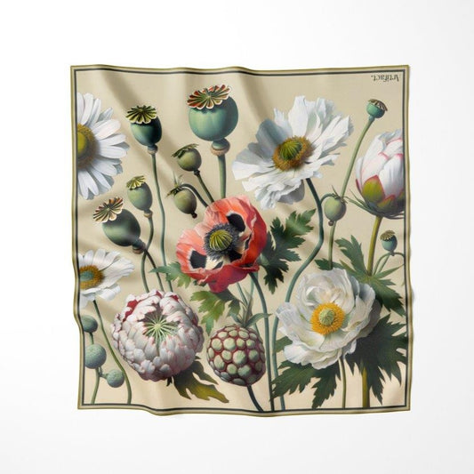 Flore  :  Square Silk Scarf