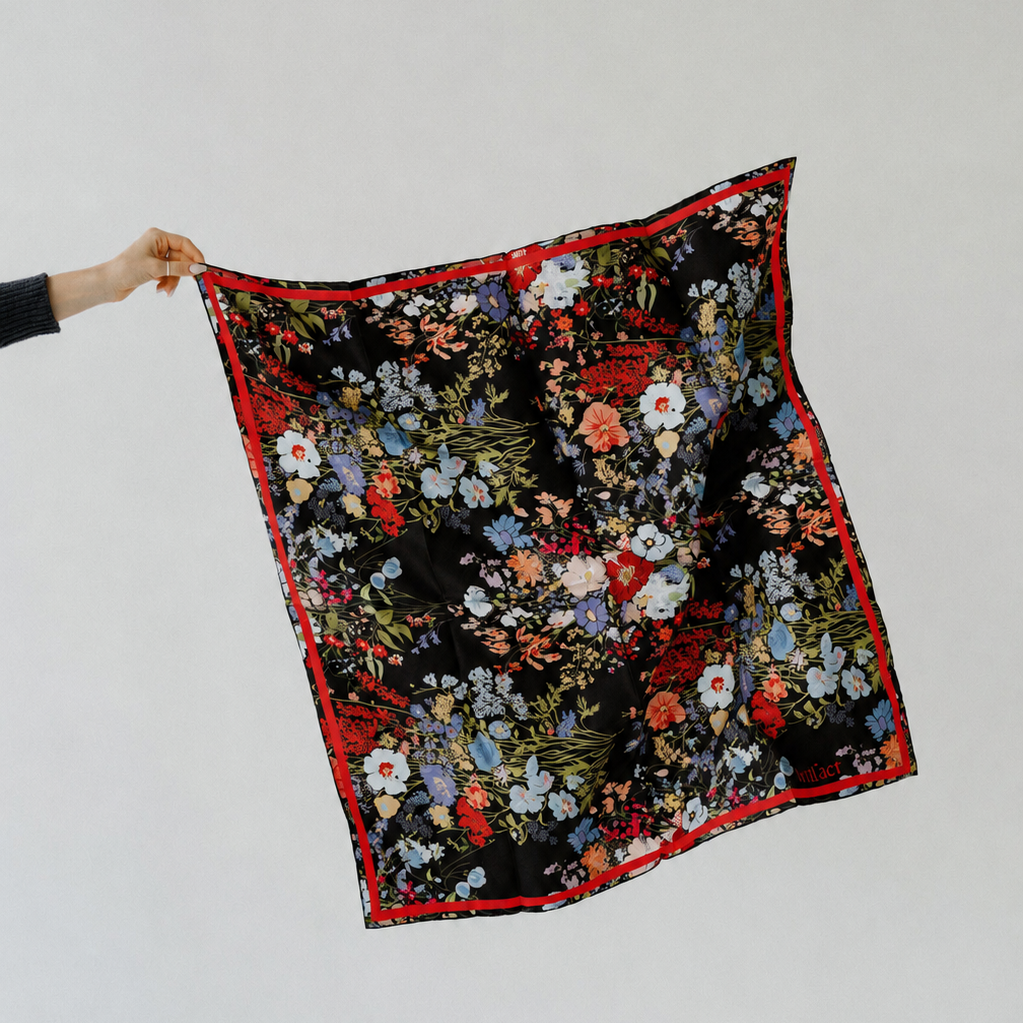 Liora Noir:  Square Silk Scarf