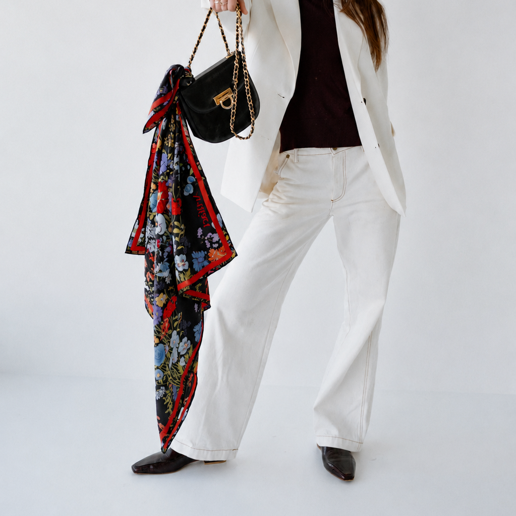 Liora Noir:  Square Silk Scarf