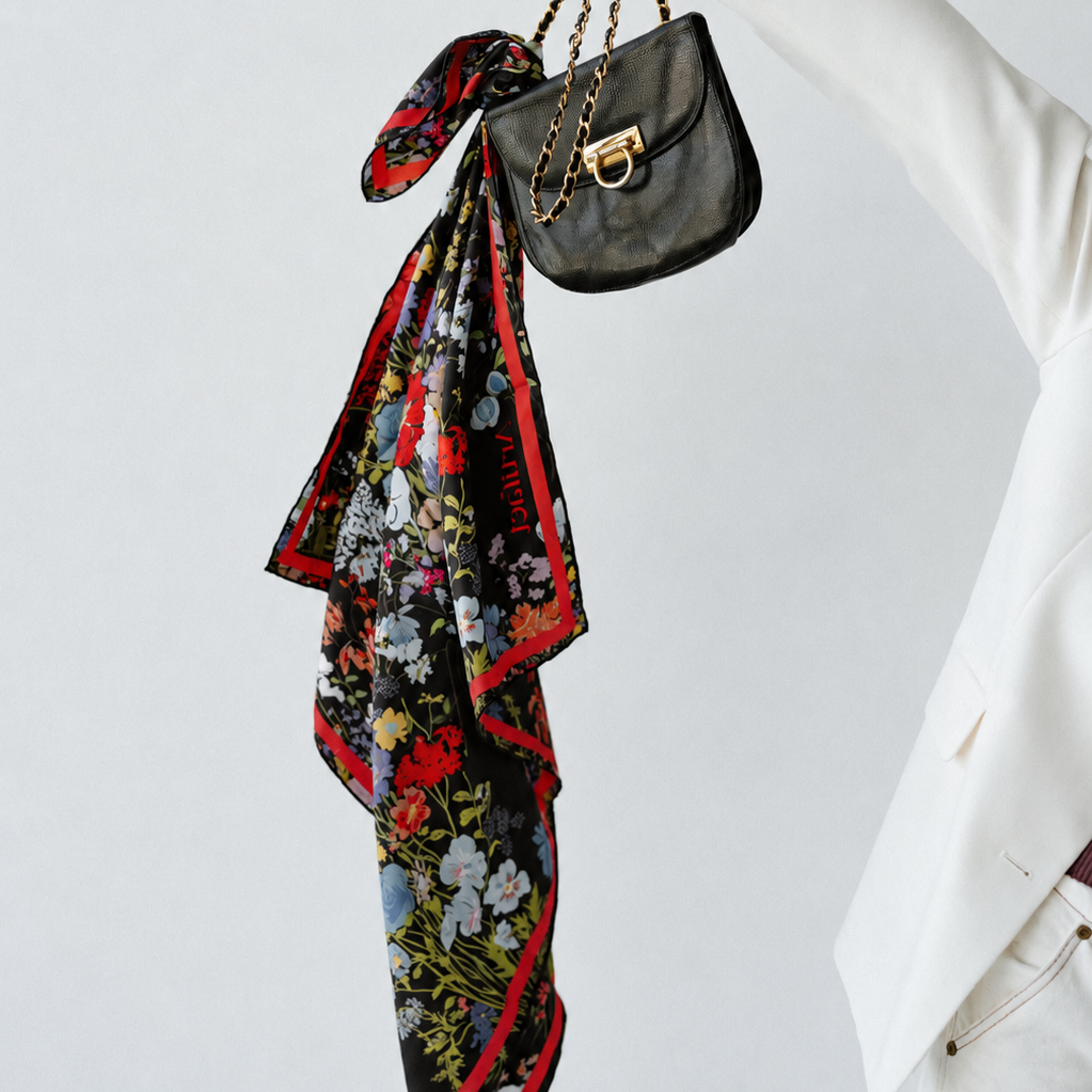 Liora Noir:  Square Silk Scarf
