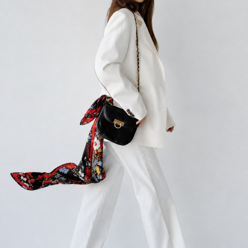 Liora Noir:  Square Silk Scarf
