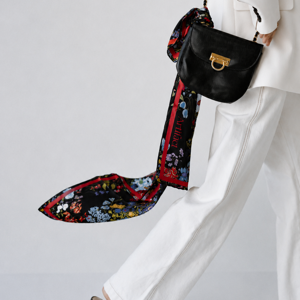 Liora Noir:  Square Silk Scarf