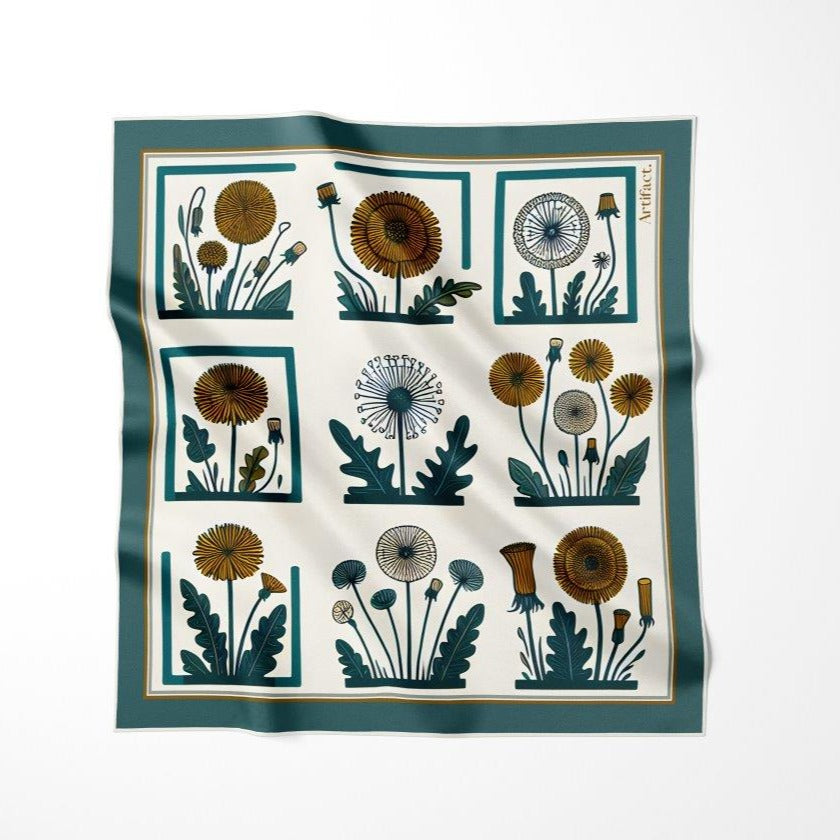 Dandelion:  Square Silk Scarf