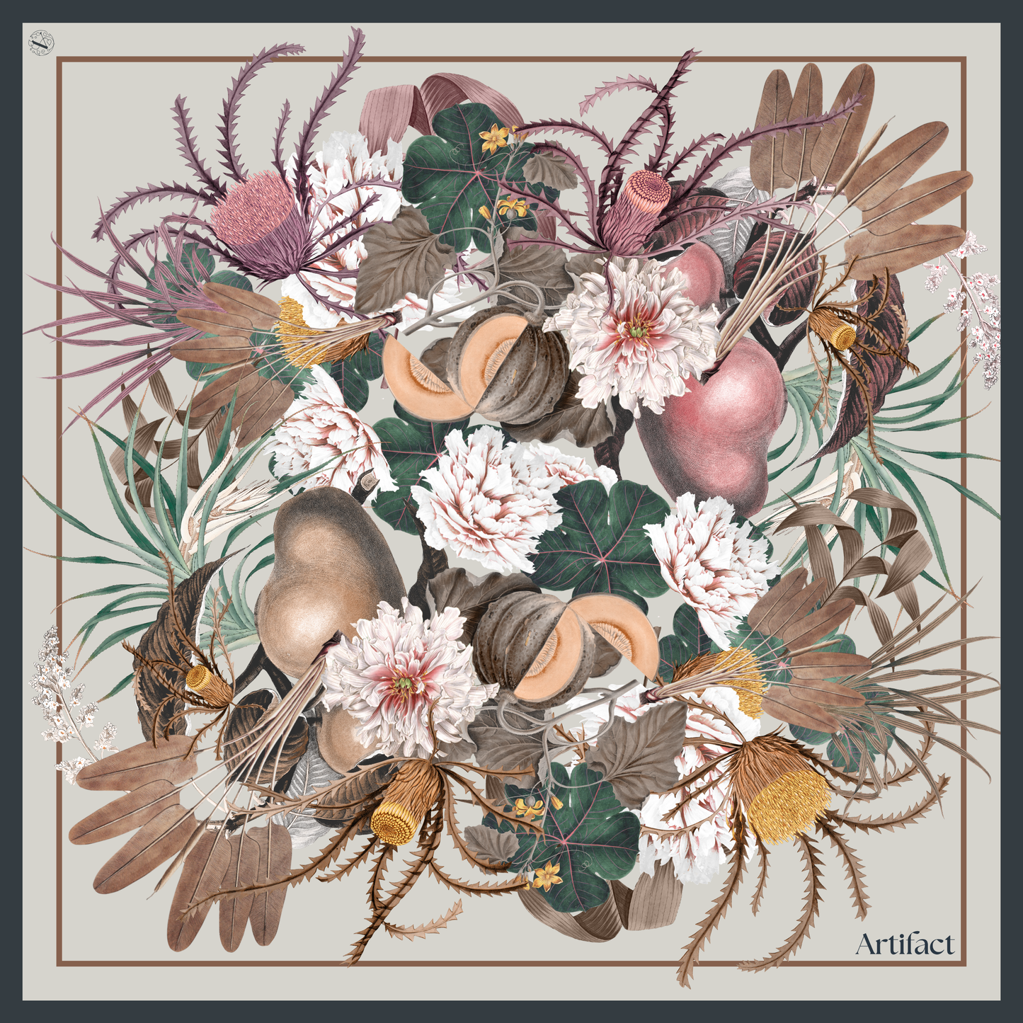 Liora Tapestry:  Square Silk Scarf