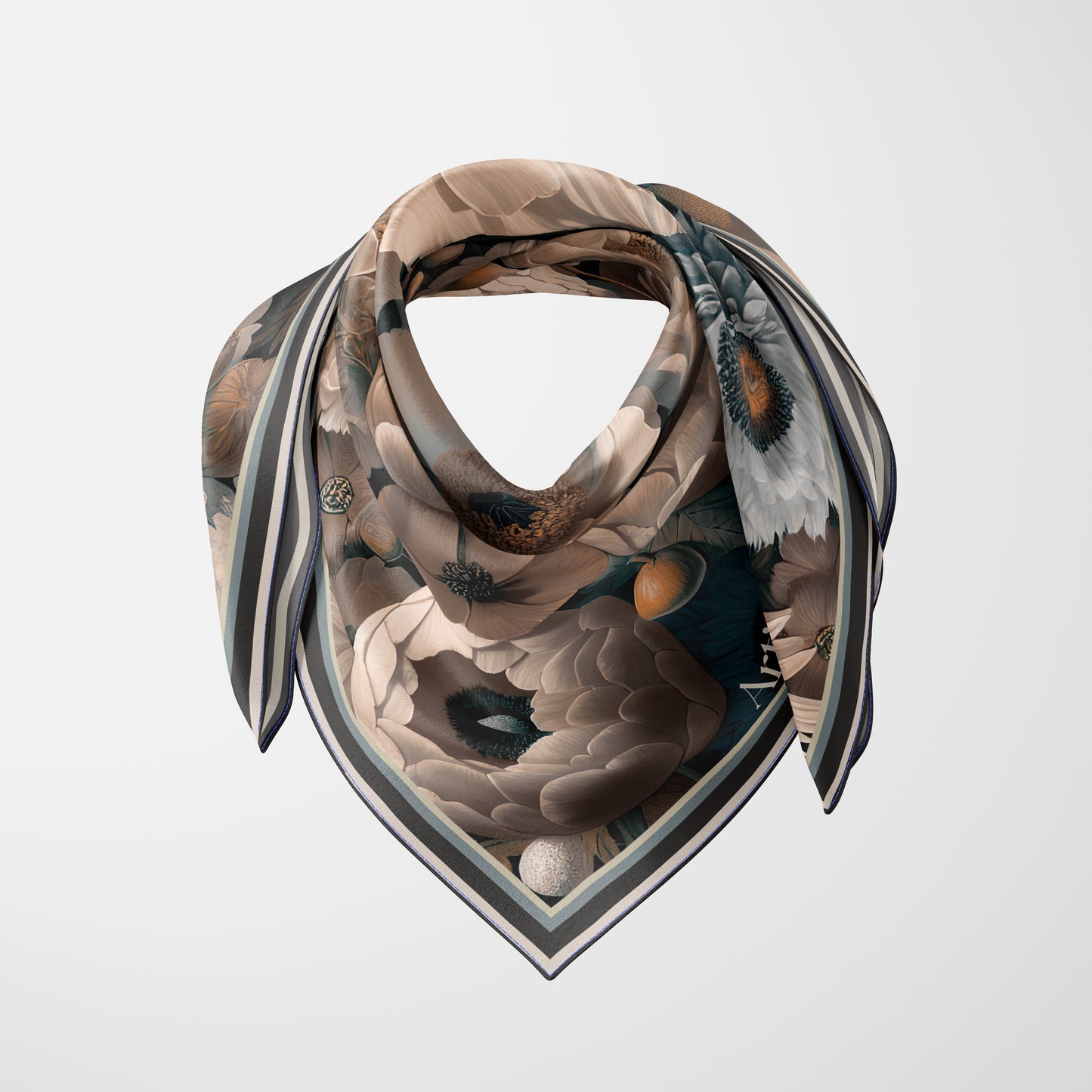 Liora Study:  Square Silk Scarf