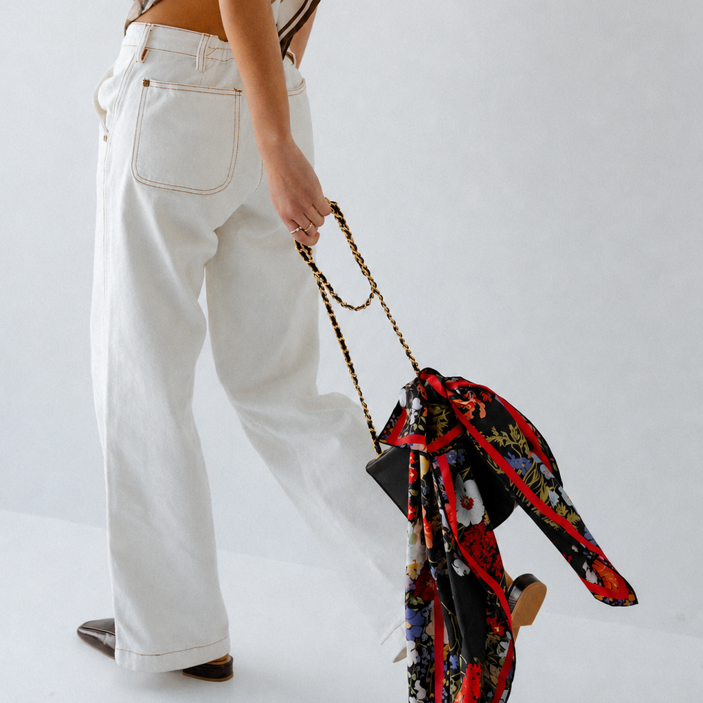 Liora Noir:  Square Silk Scarf