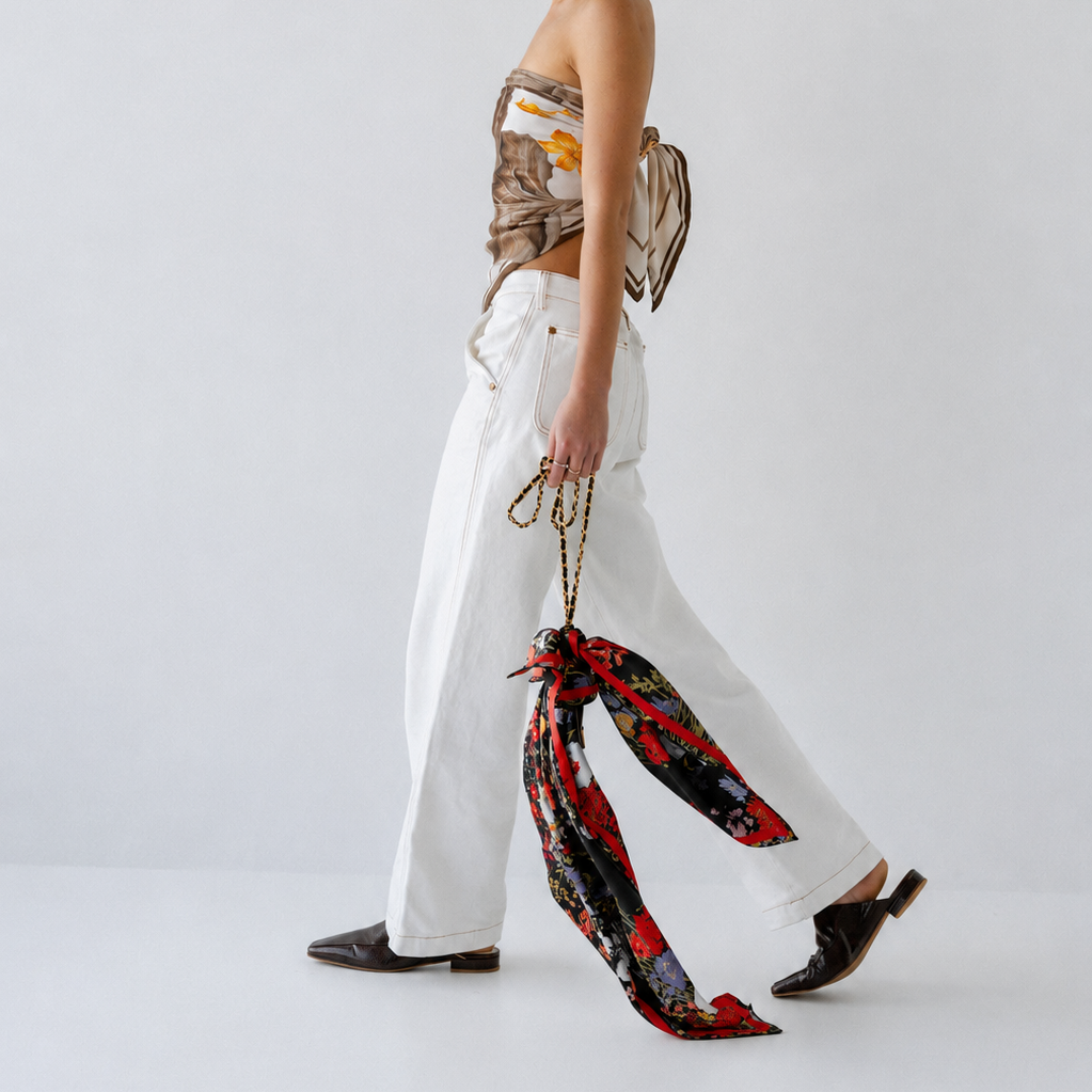 Liora Noir:  Square Silk Scarf