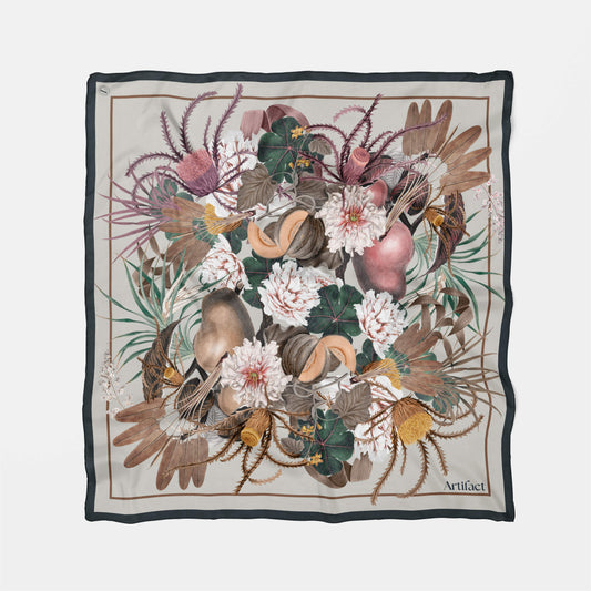 Liora Tapestry:  Square Silk Scarf