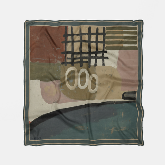 Tableau Strata | Square Silk Scarf