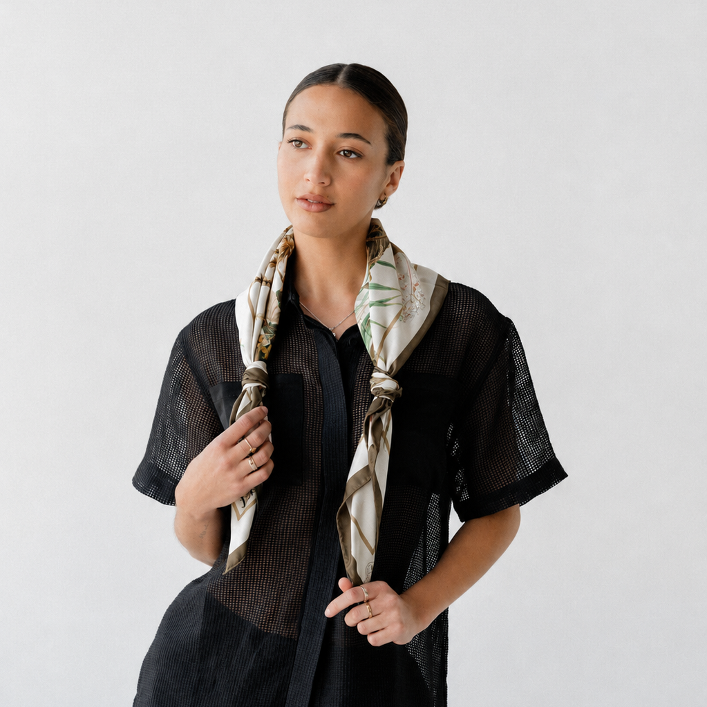 Liora Tapestry:  Square Silk Scarf